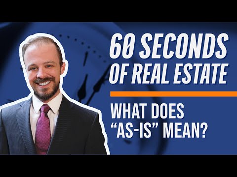 "As-is" explained in 1 minute