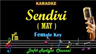 Sendiri (Karaoke) May/ Nada Wanita/ Cewek/ Female Key F#m