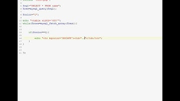 php tutorial -  alternating rows colors