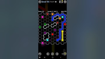 How To Solve Flow Free Hexes Scattered Pack Level 94 11x11 Board Walk Through Solution Walkthrough
