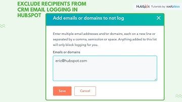How-to exclude recipients from CRM email logging in Hubspot.
