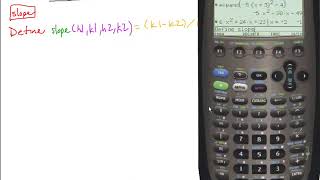 4 1alg2 ti89 userdef slope