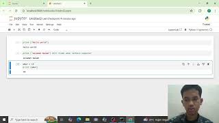 Video respon akhir pengenalan Python Hello world, komentar, indentansi dan, variabel