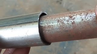 welder's trick, connecting pipes of different sizes.
