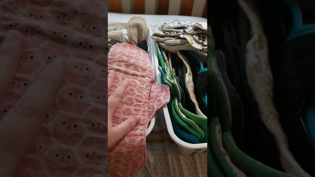 Stain treating my pads. 