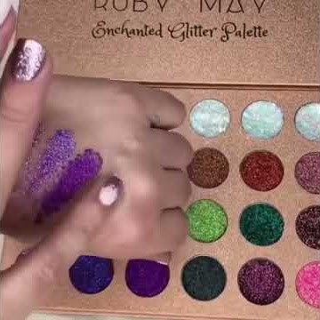 Ruby May Cosmetics Enchanted Glitter Palette Swatches