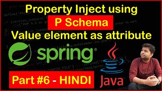 Property injection using p Schema and using value as attribute | Spring tutorial