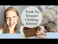 TRASH TO TREASURE clothing edition! How to make a scalloped BASKET liner DIY!