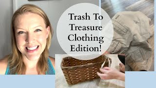 TRASH TO TREASURE clothing edition! How to make a scalloped BASKET liner DIY!