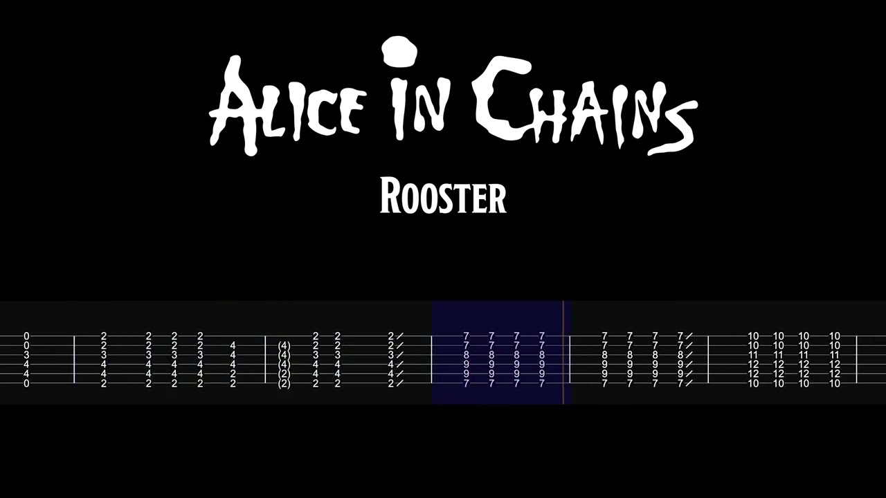 Rooster - Alice in Chains | Guitar Play-Along Tab | E-Flat Tuning