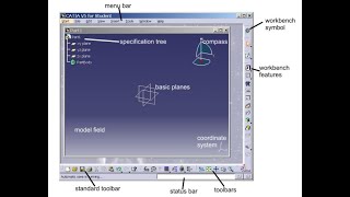 Catia V5 Tutorial for Beginners 01|| Designing Sphere || Workbenches and User Interface of Catia V5
