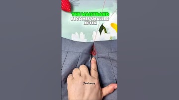 How to Reduce Skirt Waistband Without Cutting | Easy Sewing Hack #shorts