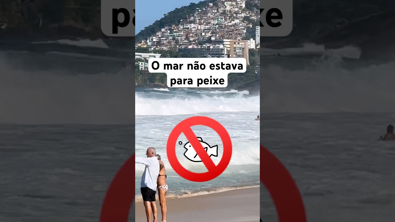 O mar estava perigoso, ondas grandes, correntezas fortes. Risco de afogamento na praia 