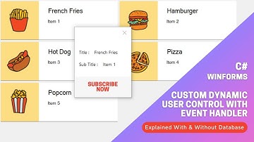 Handling dynamic user control with SQL Database | C# Winforms