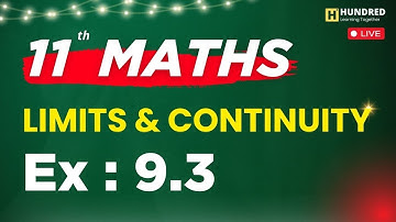11th Maths Chapter 9 Differential Calculus – Limits and Continuity Exercise 9.3