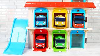 Toy ASMR Tayo Bus Garage Car Transporter Satisfying with Unboxing &amp; Review Toys