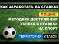 МЕТОДИКА ДОСТИЖЕНИЯ УСПЕХА В СТАВКАХ НА СПОРТ