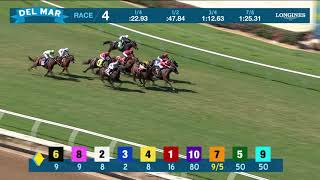 Yours Sincerely (IRE) wins race 4 at Del Mar 8/16/25