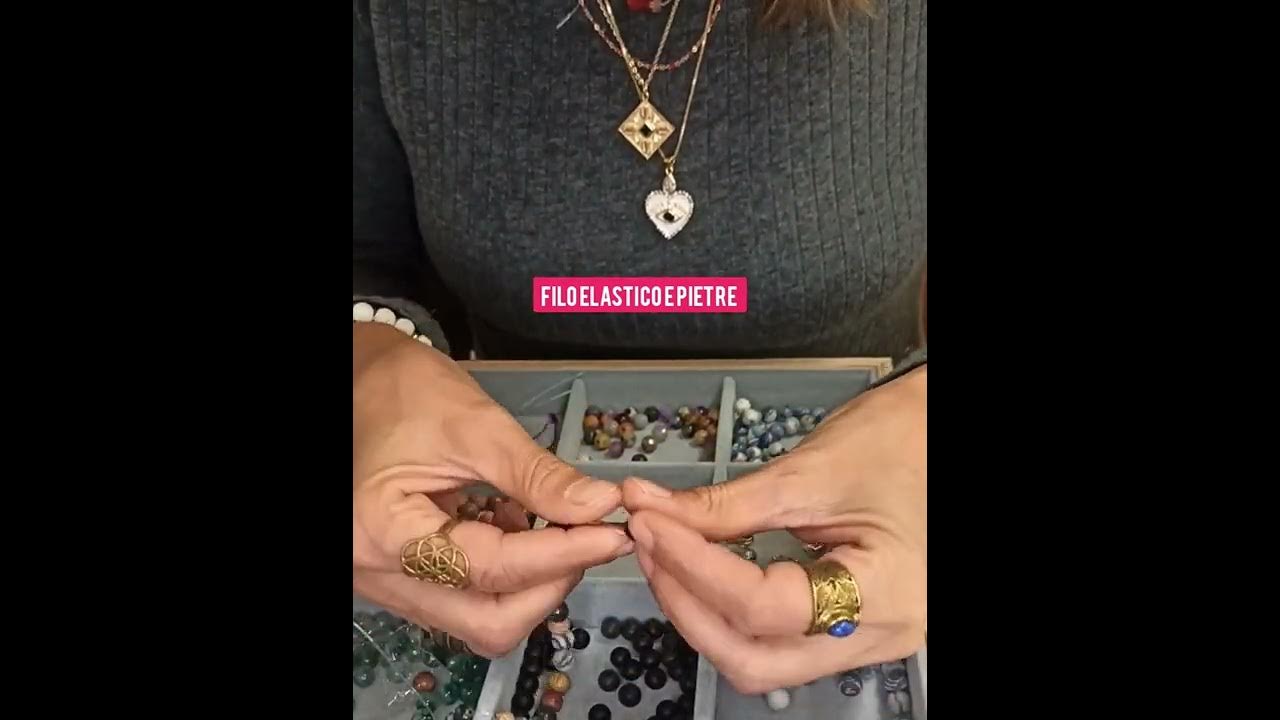 Chiusura di un bracciale con filo elastico - YouTube