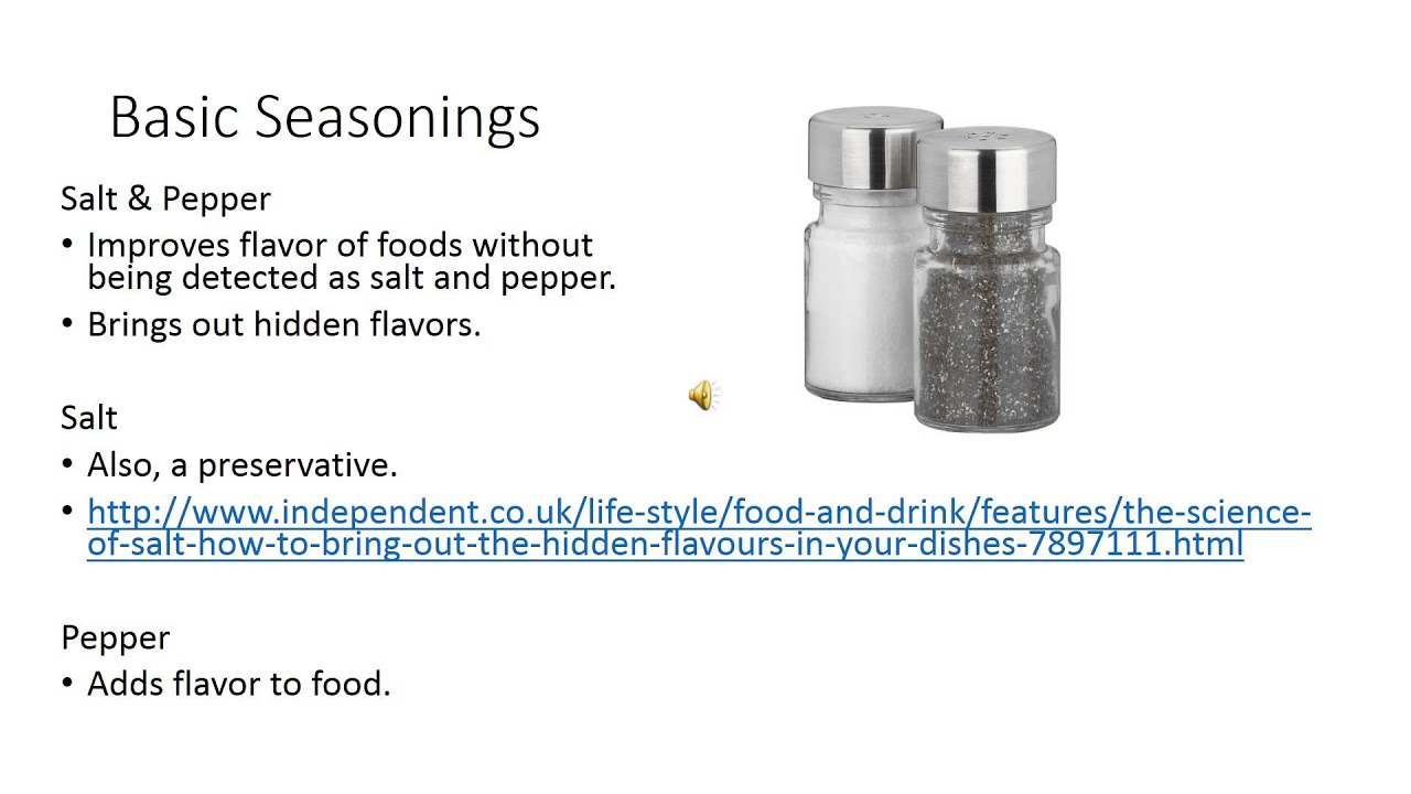 Seasonings & Flavorings - YouTube