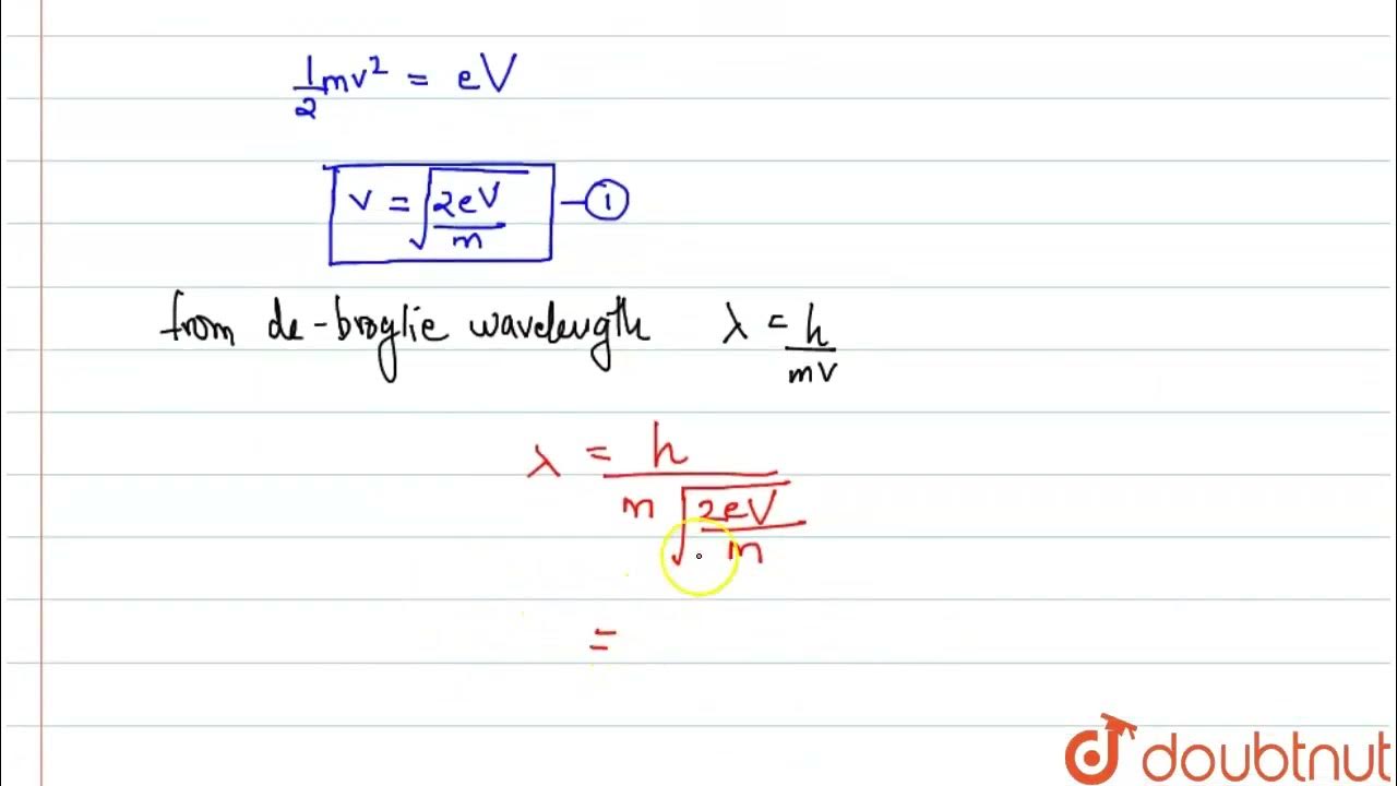 derive-expression-for-the-de-broglie-wavelength-of-an-electron-moving