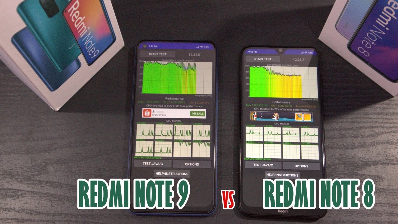 Redmi Note 9 Vs Redmi Note 8 Cpu Throttling Test Soc Throttling - Youtube