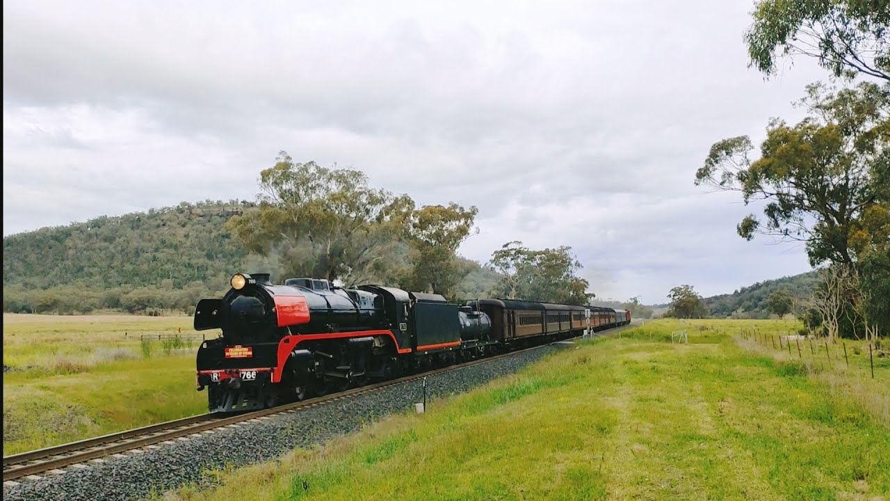R766 4903 Picnic Train North West tour at Burilda NSW on a trip to