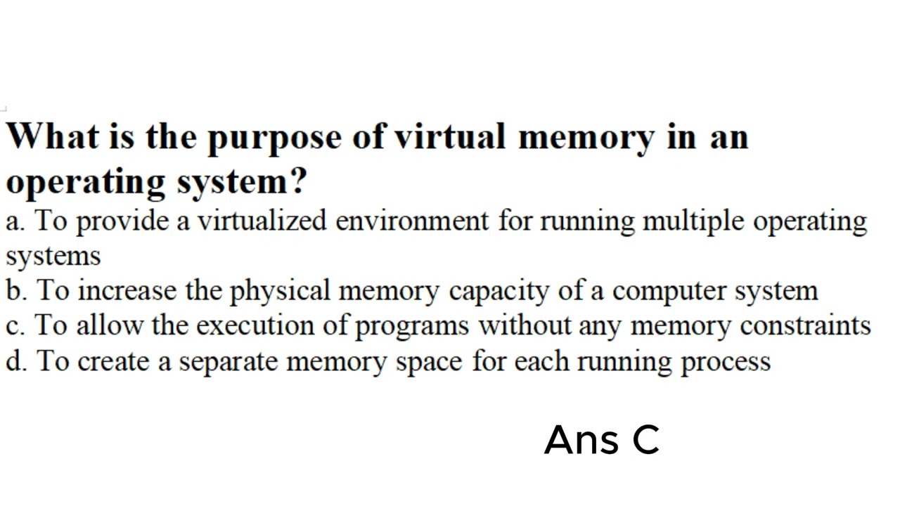 Virtual Memory Exit Exam