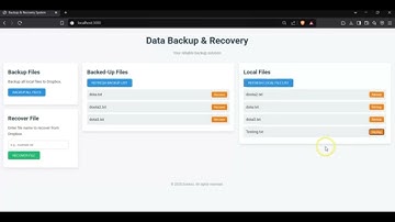 Data backup and recovery IBM project