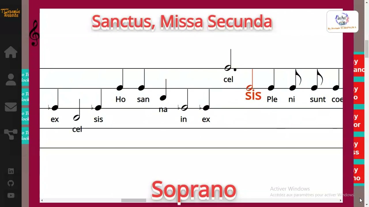 Sanctus, Missa Secunda - Auth: Hassler, Hans Johann Leo, Arr: Dewagtere, Bernard - Soprano