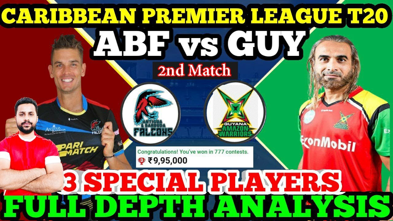 ABF vs GUY Dream11 | ABF vs GUY Pitch Report & Playing XI | Dream11 Today Team | CPL 2024 match 2nd