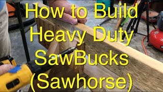 Building Sawhorses - Strong, Durable, EASY to Store, DIY