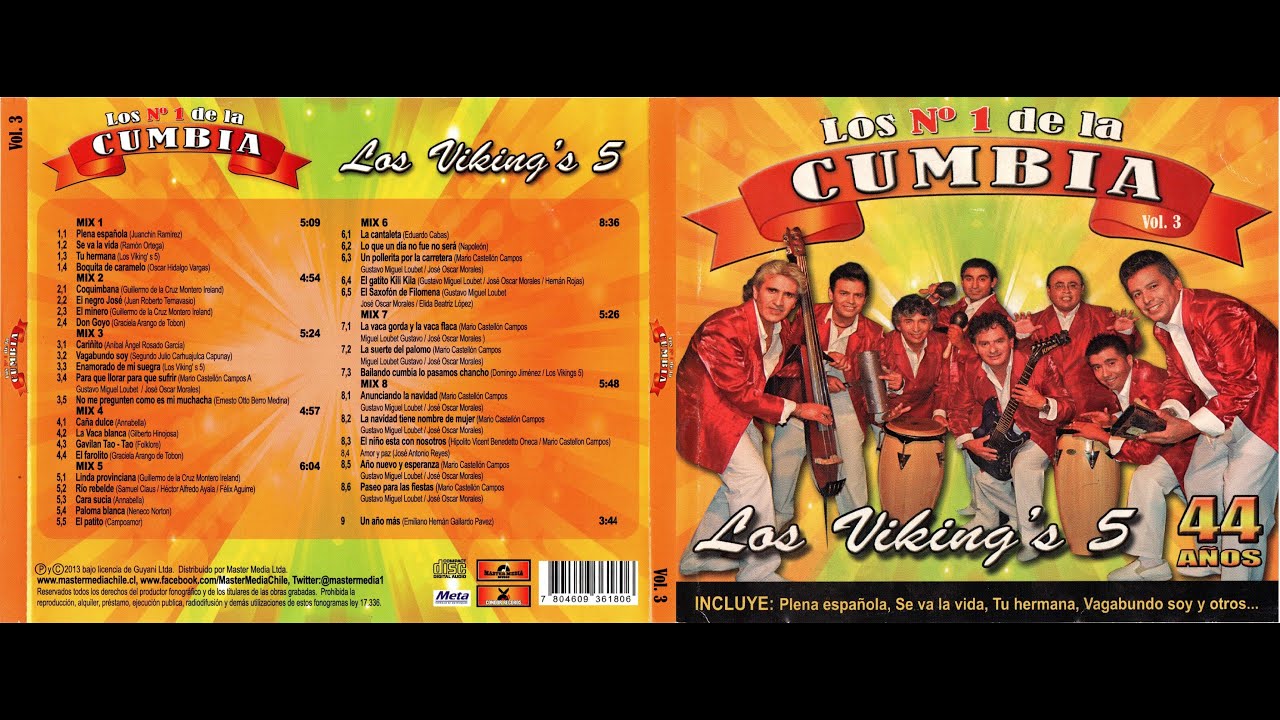 Los Viking's 5 - Los N1 de la Cumbia - 44 Años - CD Rip Propio Wav