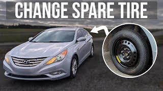 How to Change Spare Tire - Hyundai Sonata (2011-2014)