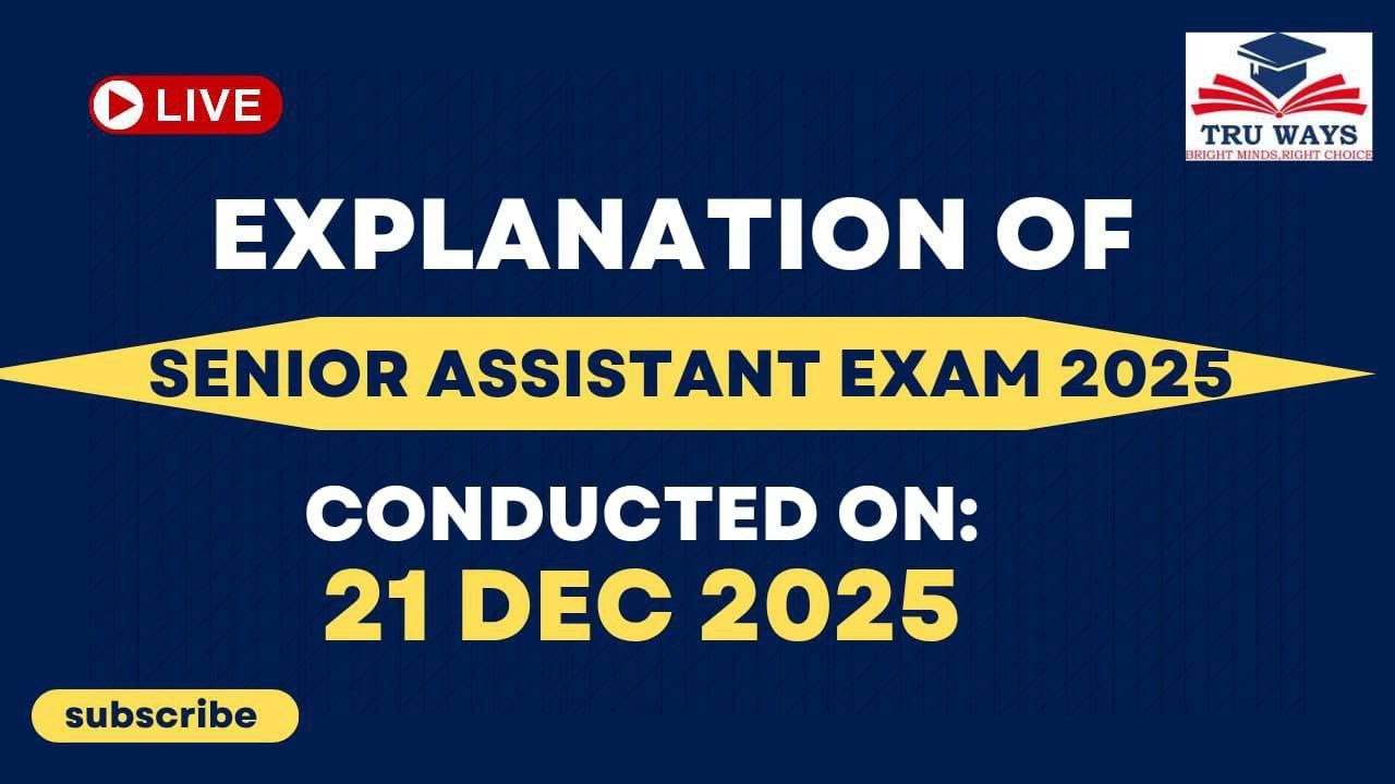 LIVE | Senior Assistant Exam 2025 – Detailed Paper Analysis & Solution📅 Exam Date: 21 Dec  Part - 2