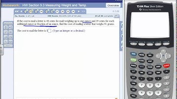Section 9.3 Homework Exercises #15 through #22 in MyMathLab