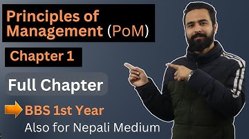 Principles of Management BBS 1st Year in Nepali || Chapter 1 || Nature of Organization || POM