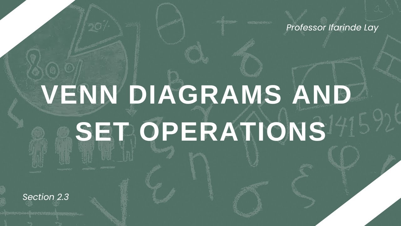 [SECTION 2.3] VENN DIAGRAMS AND SET OPERATIONS - YouTube