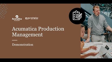 Acumatica Production Management Demonstration