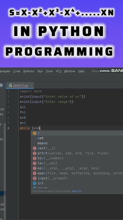 sum of series in Python short #coding #shorts #python #programming ...