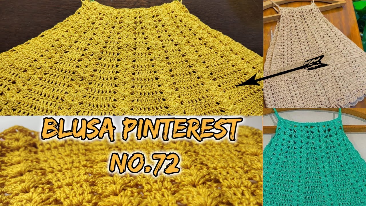 Blusa Pinterest no. 72 Cuello halter crochet