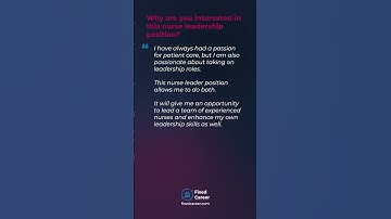 Nurse Leadership Interview Question With Example Answer 1 #shorts