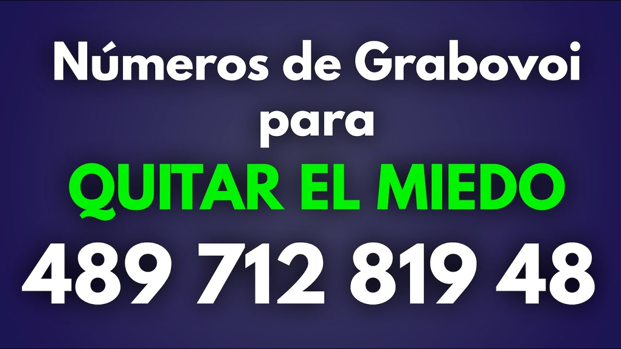 🗝️ Números de Grabovoi para quitar el miedo - YouTube