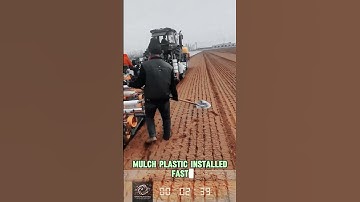 Modern Farming Technology: Mulch Plastic Installed Fast Without Manual Touch!