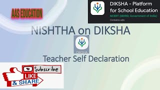 HOW TO FILL NISHTHA SELF DECLARATION FORM IN DIKHA APP? #NISHTHA TAALIM screenshot 1