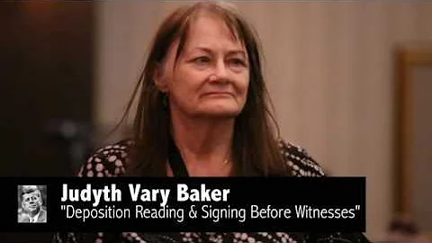 Judyth Vary Baker reading her deposition about Lee Oswald at 2018 JFK Assassination Conference.