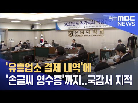 &amp;#39;<strong>유흥업소</strong> 결제 내역&amp;#39;에 &amp;#39;손글씨 영수증&amp;#39;까지.. 국감서 지적 -R (221013목/뉴스투데이)
