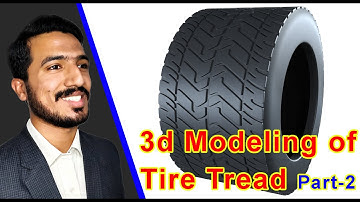 3d modeling of tire tread | Improved Method - (Urdu/Hindi)