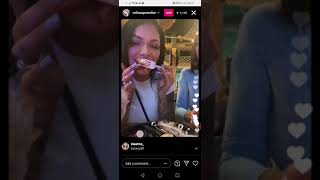 Celina Powell and Aliza drunk on live Instagram