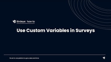 Using Custom Variables in Surveys